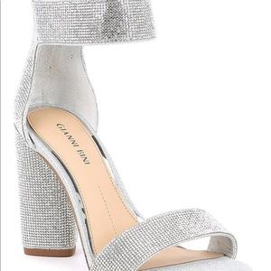Gianni Bini Silver Jewel Heels